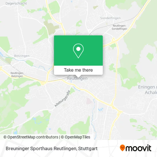 Карта Breuninger Sporthaus Reutlingen