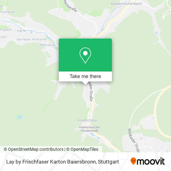 Lay by Frischfaser Karton Baiersbronn map