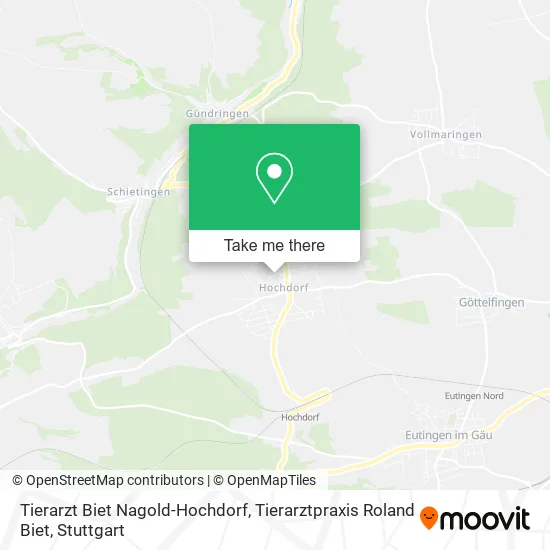 Карта Tierarzt Biet Nagold-Hochdorf, Tierarztpraxis Roland Biet