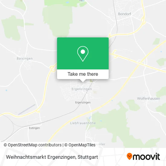 Карта Weihnachtsmarkt Ergenzingen