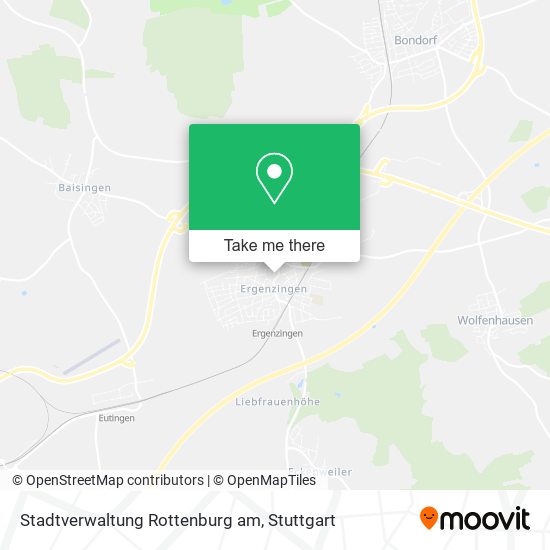 Карта Stadtverwaltung Rottenburg am