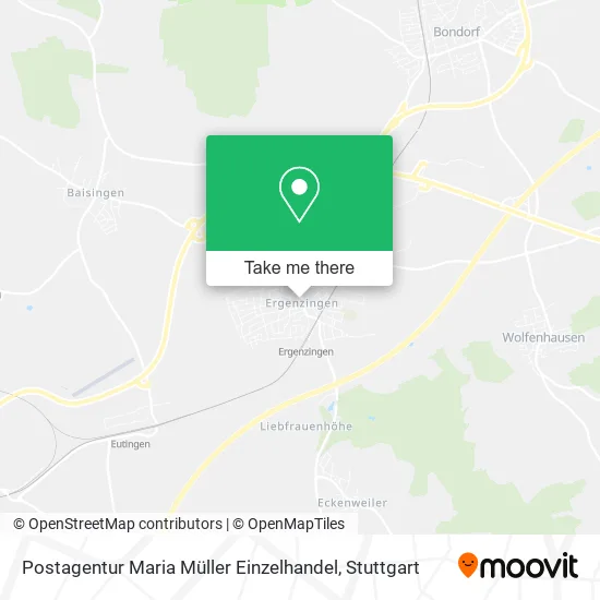 Карта Postagentur Maria Müller Einzelhandel