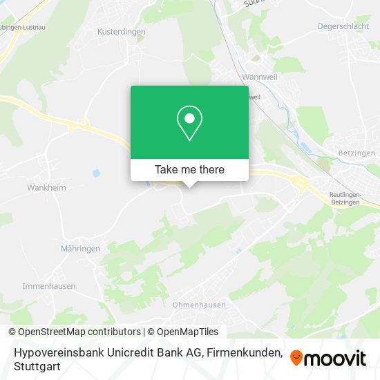 Hypovereinsbank Unicredit Bank AG, Firmenkunden map