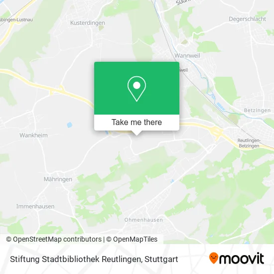 Карта Stiftung Stadtbibliothek Reutlingen