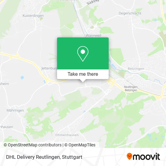 Карта DHL Delivery Reutlingen