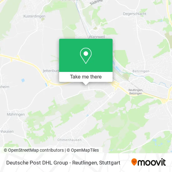 Карта Deutsche Post DHL Group - Reutlingen