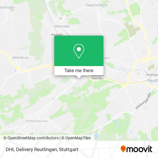 DHL Delivery Reutlingen map