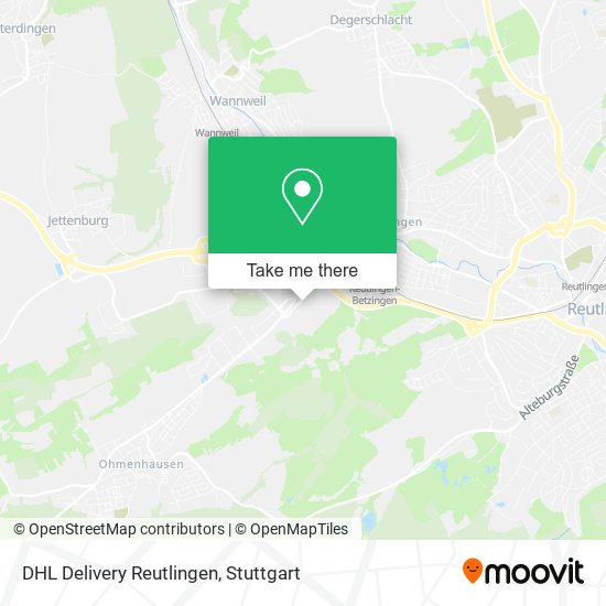 Карта DHL Delivery Reutlingen