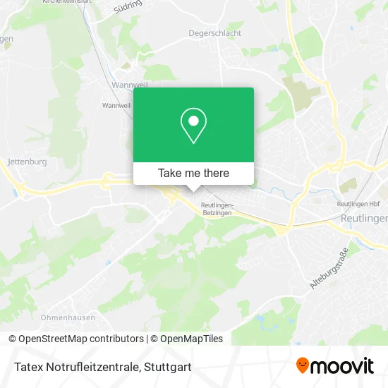 Карта Tatex Notrufleitzentrale