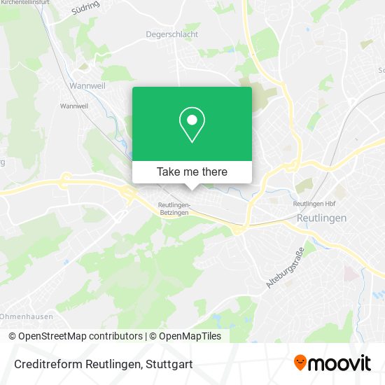 Creditreform Reutlingen map