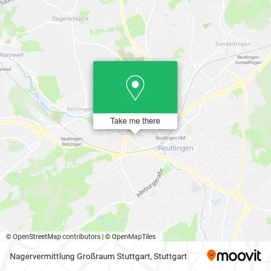 Карта Nagervermittlung Großraum Stuttgart
