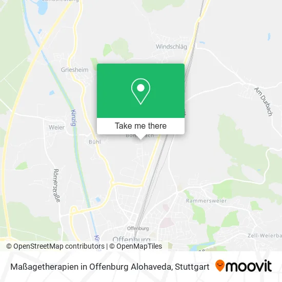 Карта Maßagetherapien in Offenburg Alohaveda