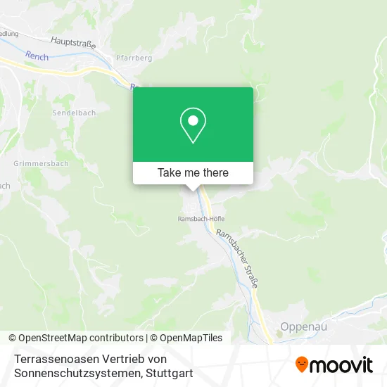 Карта Terrassenoasen Vertrieb von Sonnenschutzsystemen