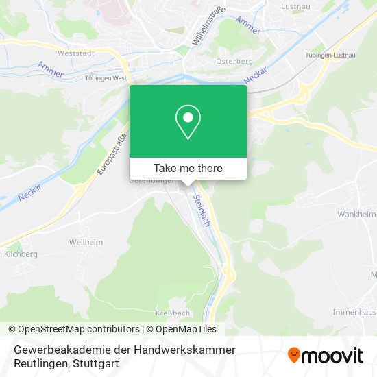 Gewerbeakademie der Handwerkskammer Reutlingen map