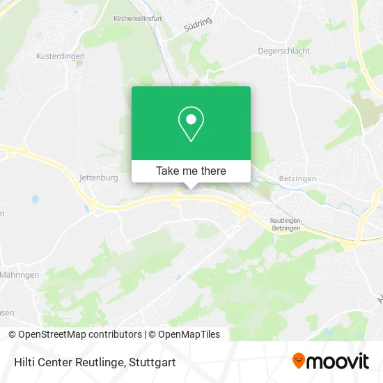 Карта Hilti Center Reutlinge