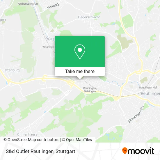 Карта S&d Outlet Reutlingen