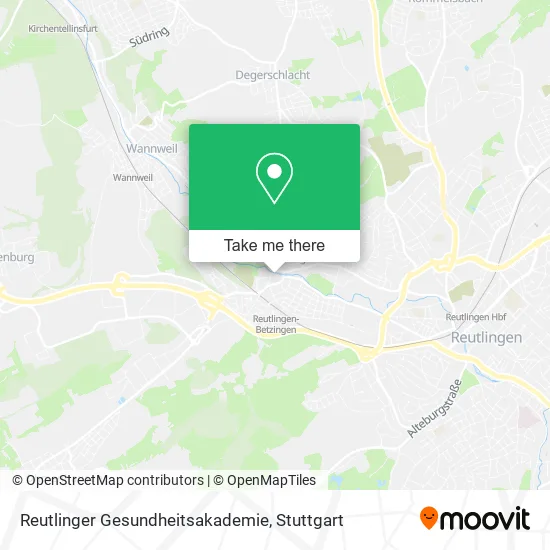 Карта Reutlinger Gesundheitsakademie