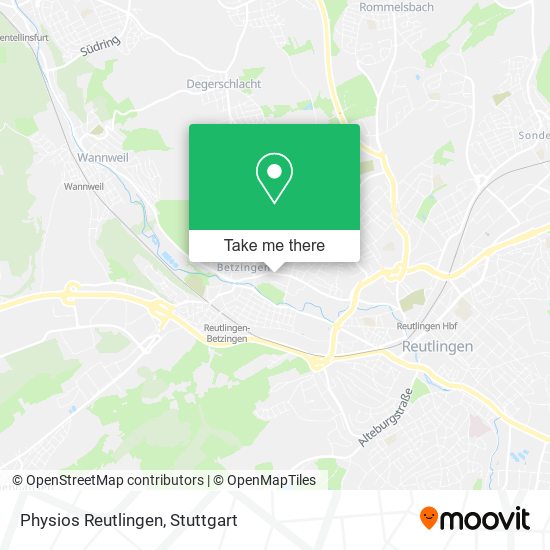 Карта Physios Reutlingen