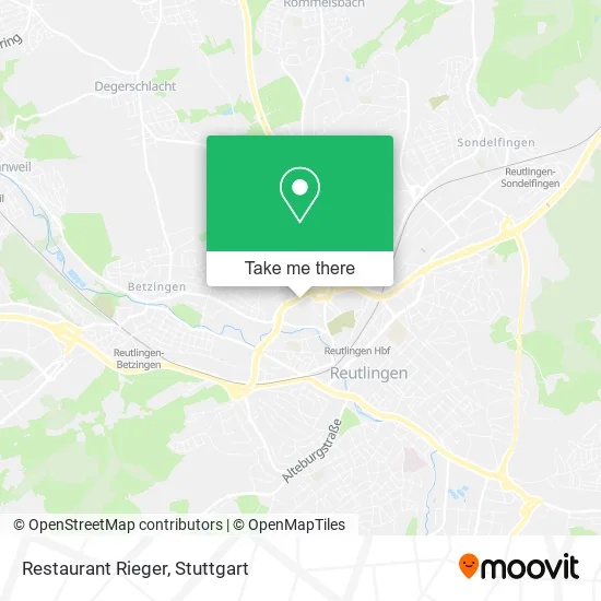 Карта Restaurant Rieger