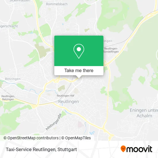 Карта Taxi-Service Reutlingen