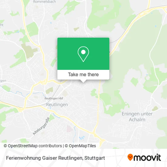 Карта Ferienwohnung Gaiser Reutlingen