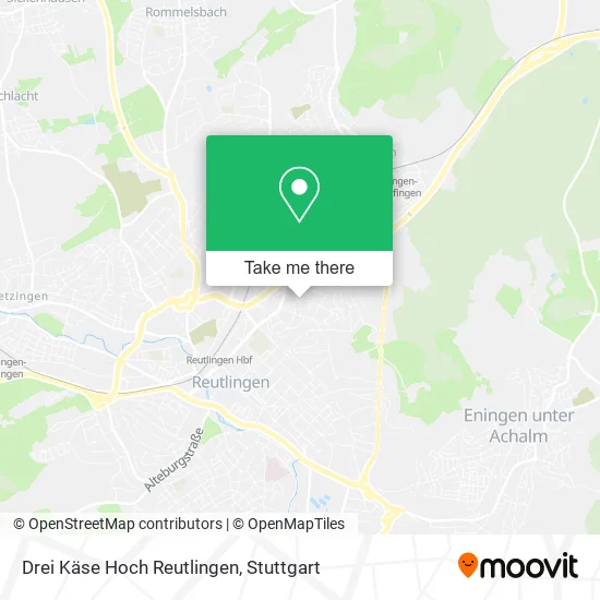 Карта Drei Käse Hoch Reutlingen