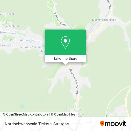 Nordschwarzwald Tickets map
