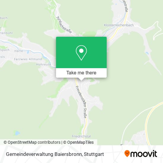 Gemeindeverwaltung Baiersbronn map