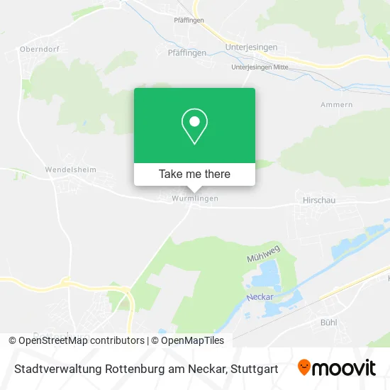 Карта Stadtverwaltung Rottenburg am Neckar