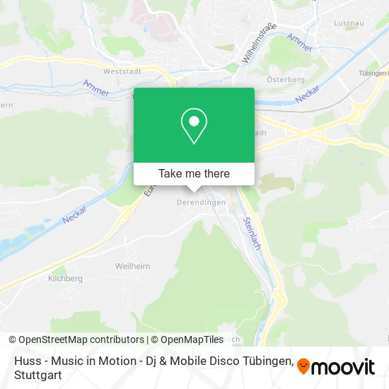 Карта Huss - Music in Motion - Dj & Mobile Disco Tübingen