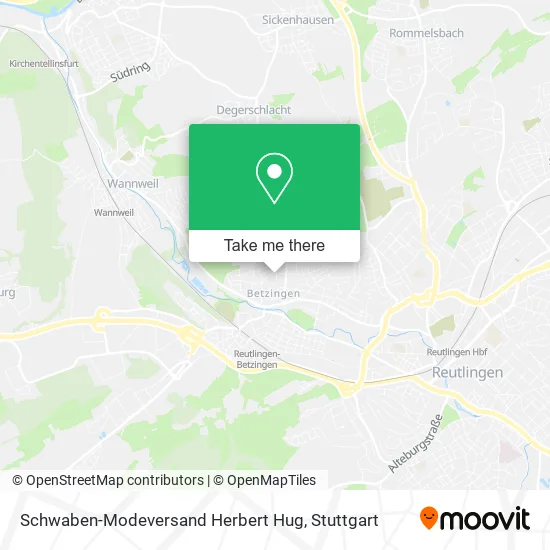 Карта Schwaben-Modeversand Herbert Hug