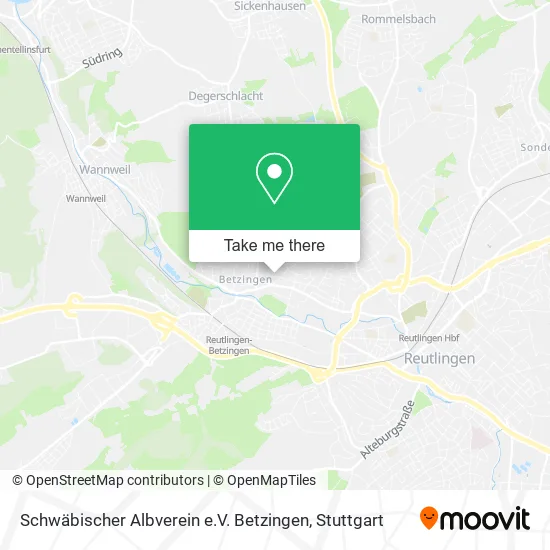 Карта Schwäbischer Albverein e.V. Betzingen