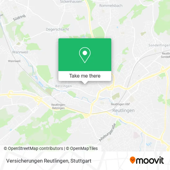 Карта Versicherungen Reutlingen