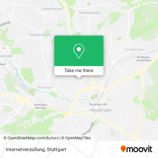 Карта Internetverzollung