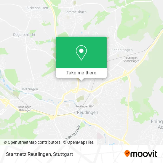 Карта Startnetz Reutlingen
