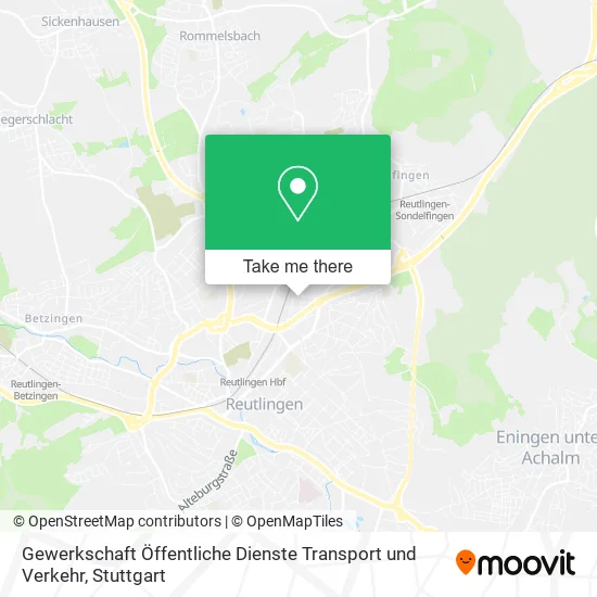 Карта Gewerkschaft Öffentliche Dienste Transport und Verkehr