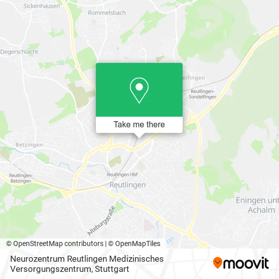 Карта Neurozentrum Reutlingen Medizinisches Versorgungszentrum