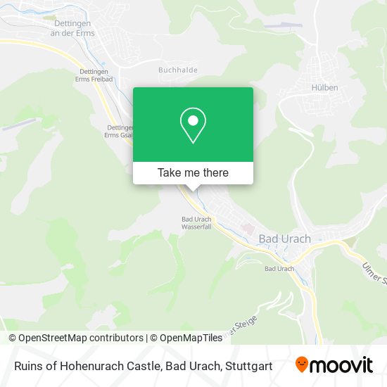 Ruins of Hohenurach Castle, Bad Urach map