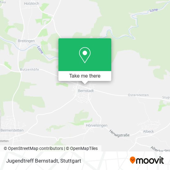 Jugendtreff Bernstadt map