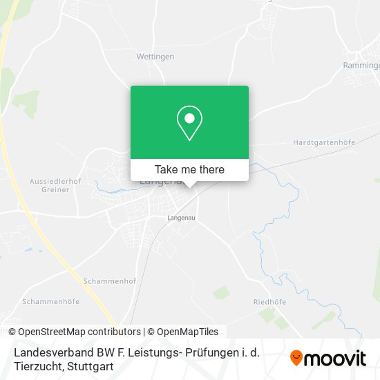 Landesverband BW F. Leistungs- Prüfungen i. d. Tierzucht map