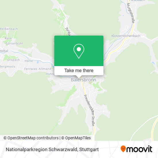 Карта Nationalparkregion Schwarzwald