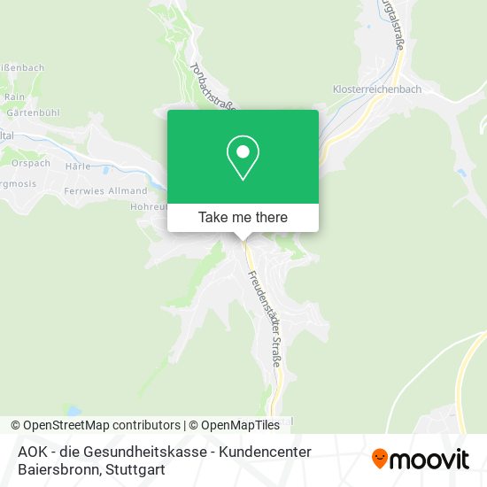 AOK - die Gesundheitskasse - Kundencenter Baiersbronn map