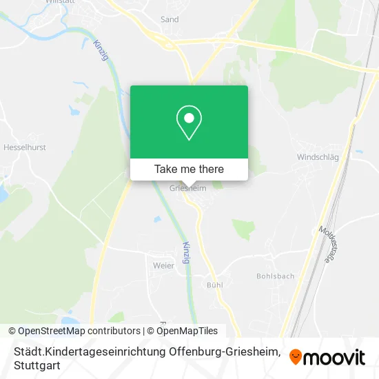 Карта Städt.Kindertageseinrichtung Offenburg-Griesheim