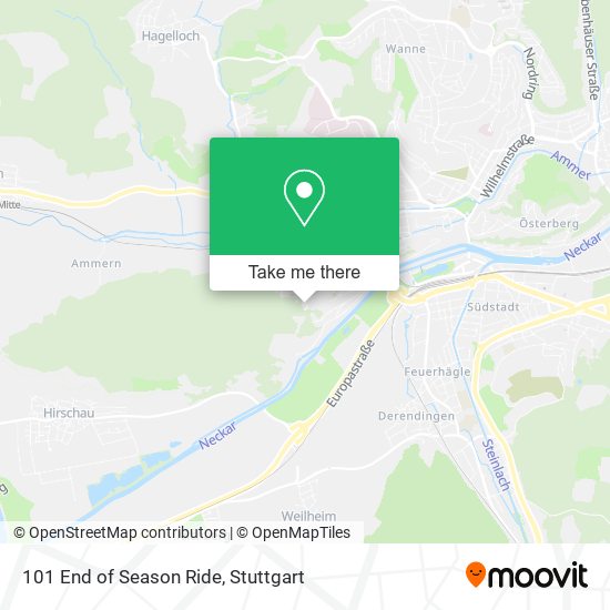 101 End of Season Ride map