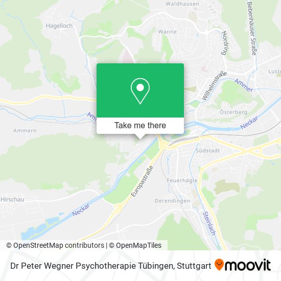 Dr Peter Wegner Psychotherapie Tübingen map