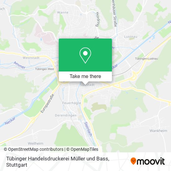 Tübinger Handelsdruckerei Müller und Bass map