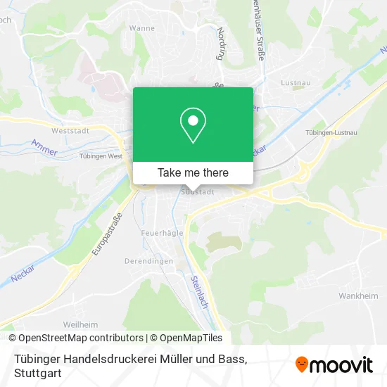 Карта Tübinger Handelsdruckerei Müller und Bass