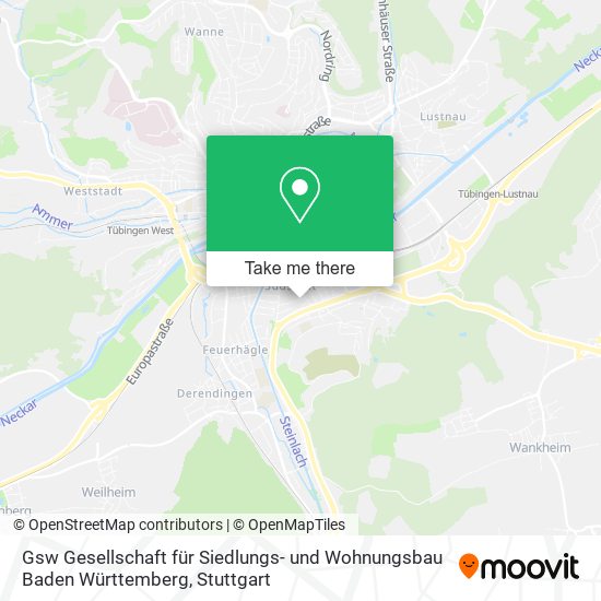 Gsw Gesellschaft für Siedlungs- und Wohnungsbau Baden Württemberg map