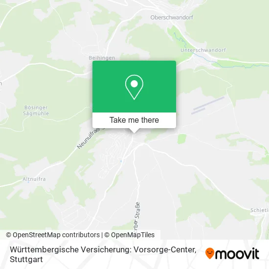 Карта Württembergische Versicherung: Vorsorge-Center