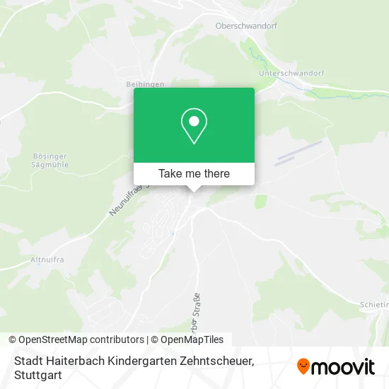Карта Stadt Haiterbach Kindergarten Zehntscheuer
